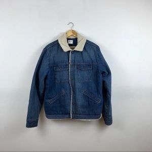 Gap, Sherpa-Lined Icon Denim Jacket